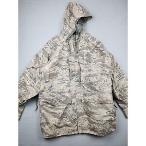 Valley Apparel APECS Parka Mens Large LT Gray Digital Camo GORE-TEX Hooded Coat